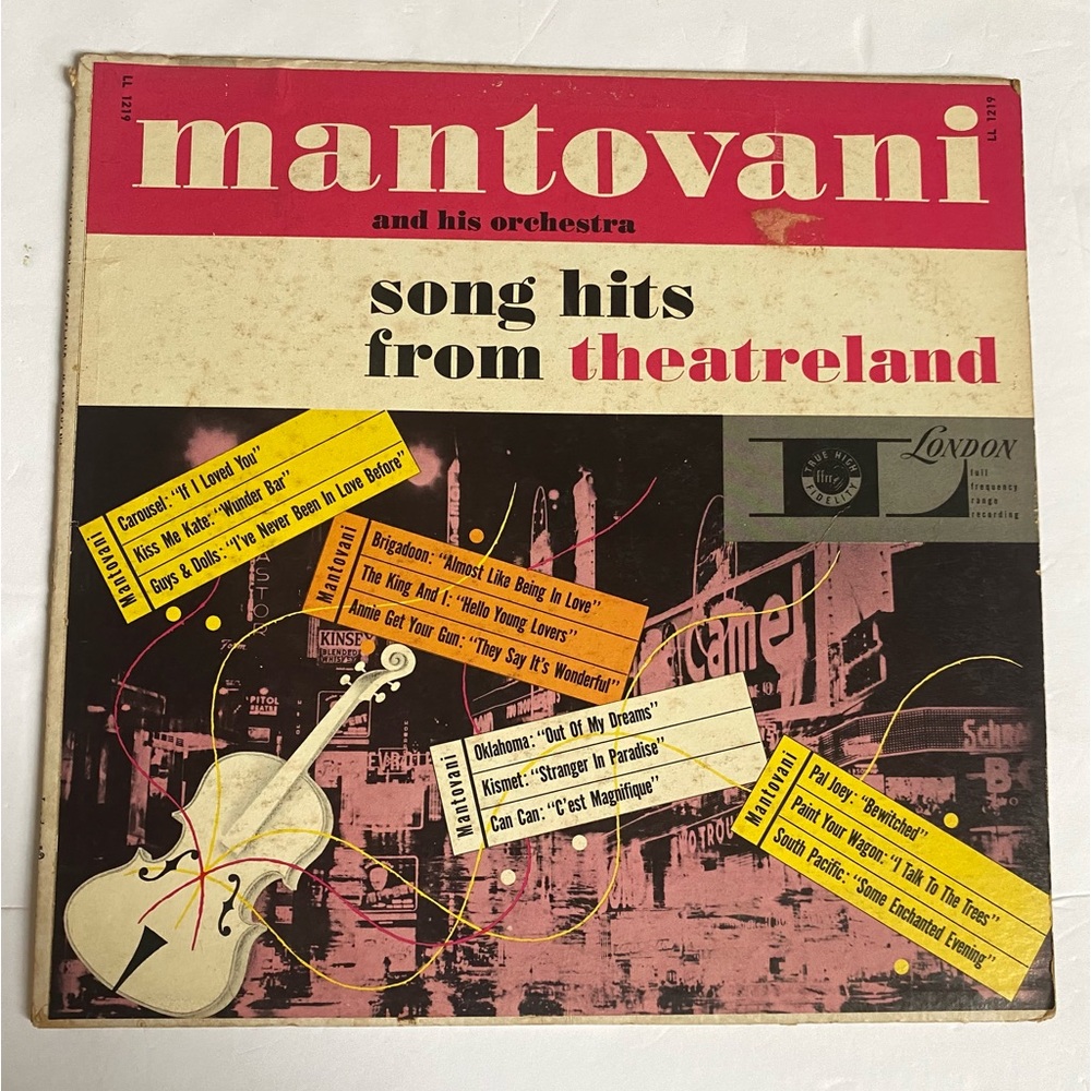 Mantovani And His Orchestra Song Hits From Theatreland Vintage Vinyl Record